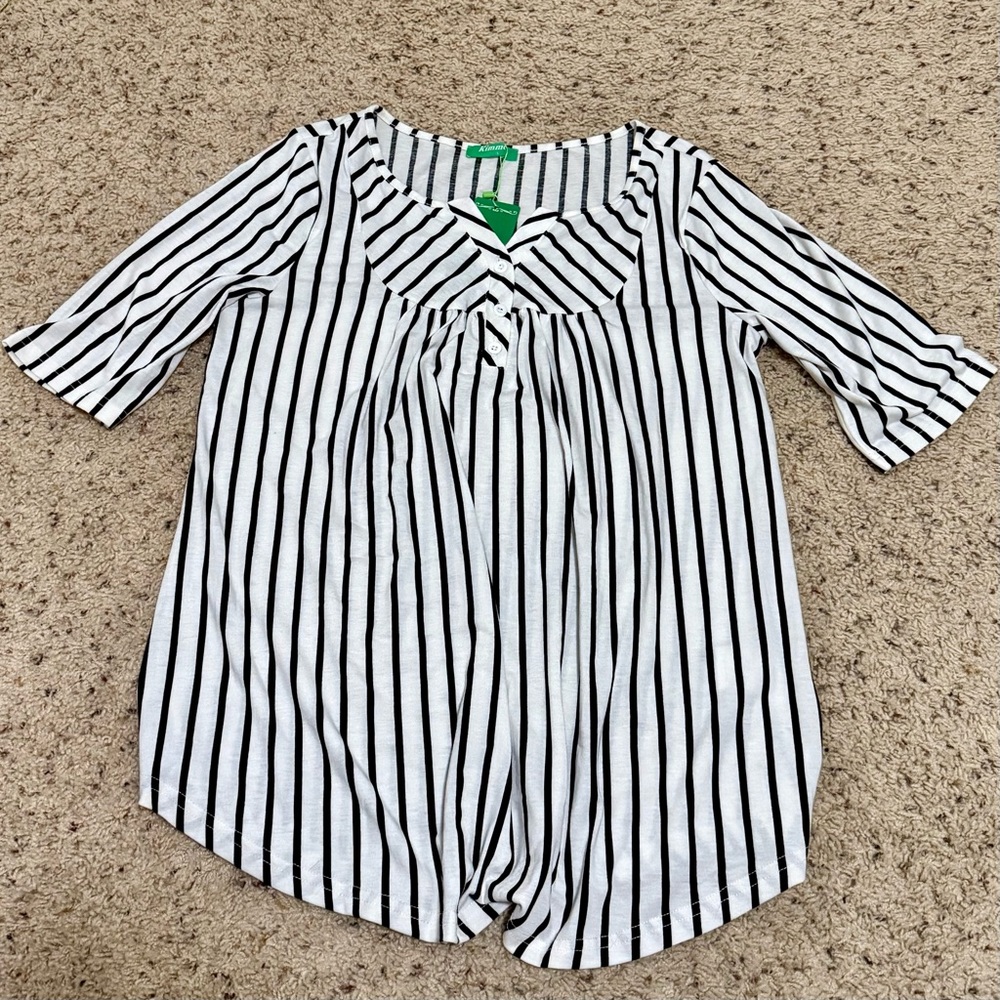 Elegant Striped Women's Blouse